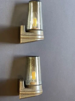 Online Pamono Brown Ceramic and Glass Sconces by Ifö, 1960s, Set of 2
