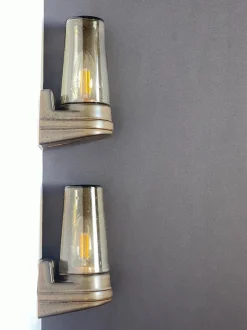 Online Pamono Brown Ceramic and Glass Sconces by Ifö, 1960s, Set of 2