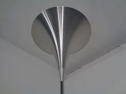 Sale Pamono Brush Finished Aluminium Tulip Uplight from Doria, 1960s