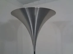 Sale Pamono Brush Finished Aluminium Tulip Uplight from Doria, 1960s