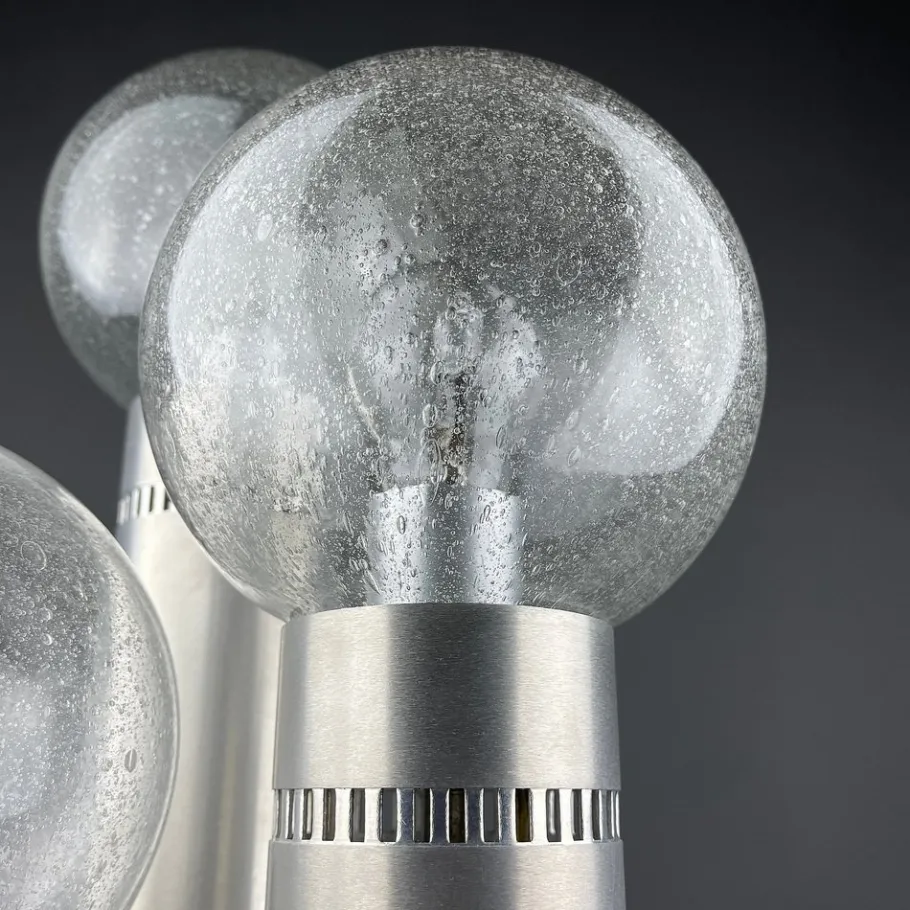 Hot Pamono Brushed Aluminum Floor Lamp, Italy, 1970s