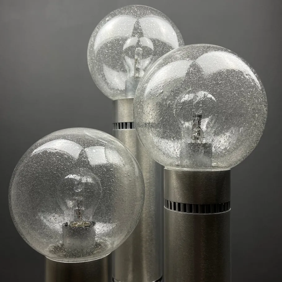 Hot Pamono Brushed Aluminum Floor Lamp, Italy, 1970s