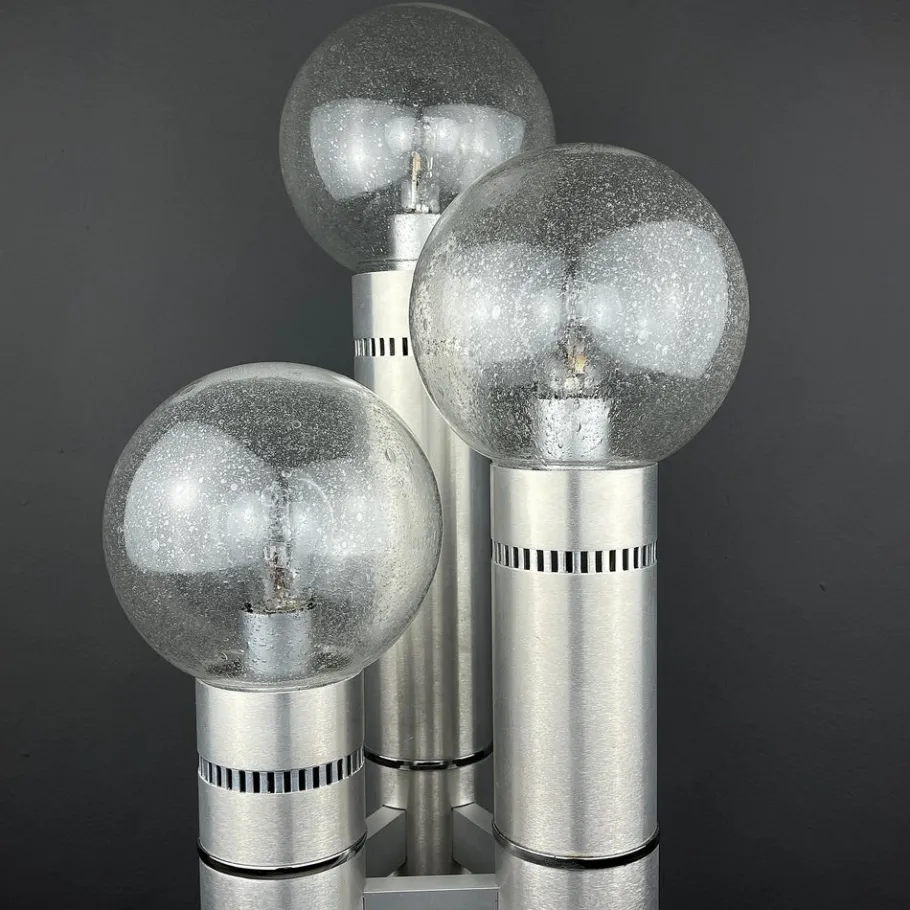 Hot Pamono Brushed Aluminum Floor Lamp, Italy, 1970s