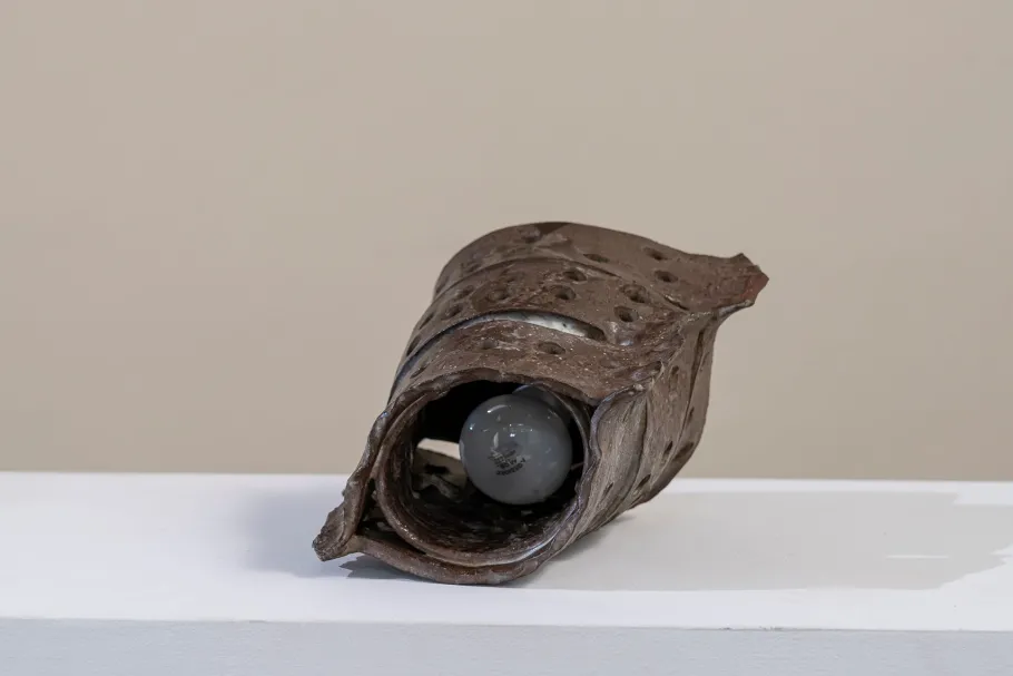 New Pamono Brutalist Ceramic Lamp, 1970s