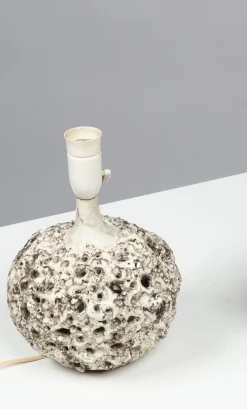 Outlet Pamono Brutalist Ceramic Table Lamp by Bodil Marie Nielsen, Denmark, 1960s