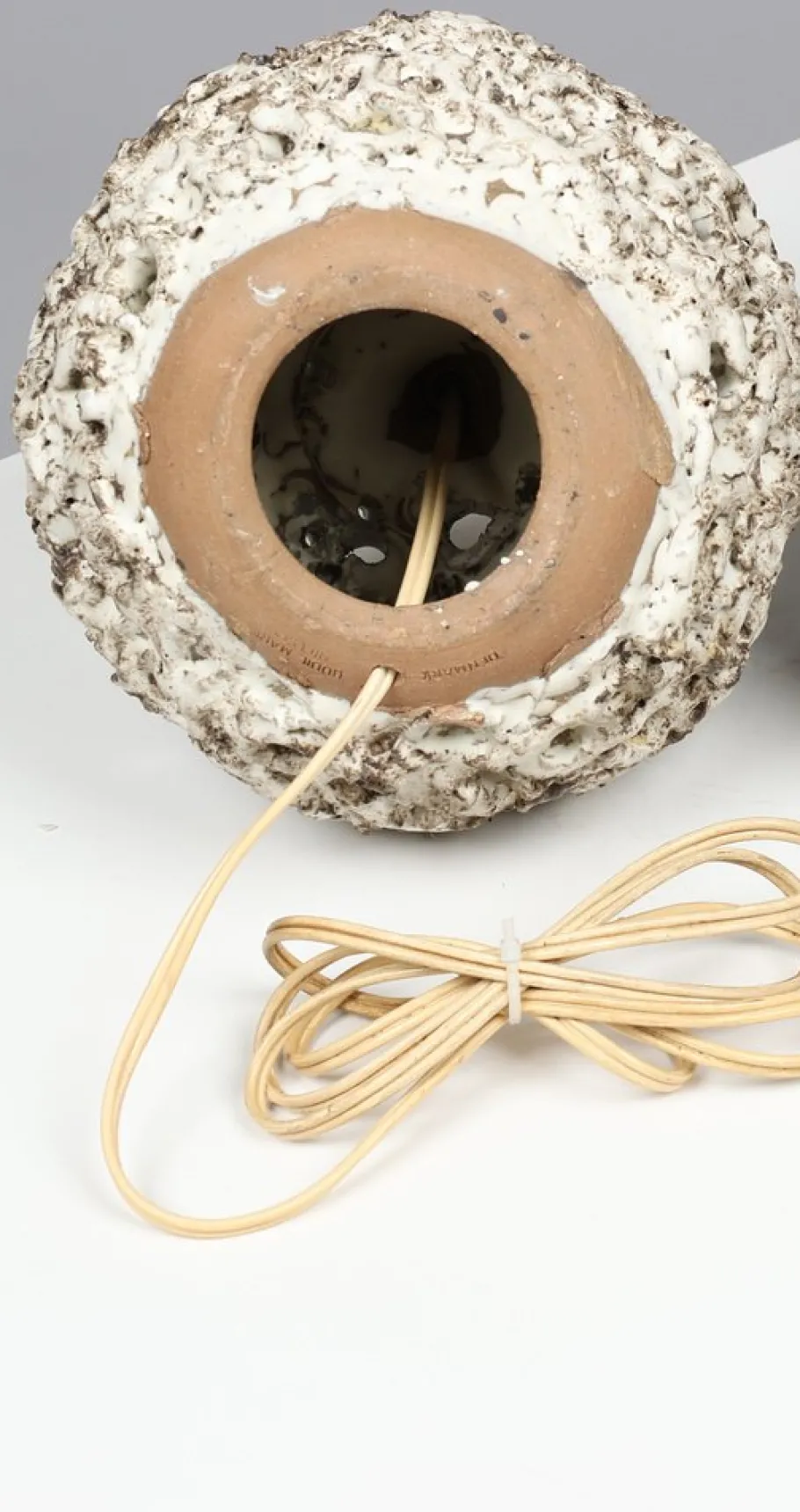 Outlet Pamono Brutalist Ceramic Table Lamp by Bodil Marie Nielsen, Denmark, 1960s