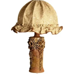 Sale Pamono Brutalist Ceramic Table Lamp attributed to Bodil Marie Nielsen, Denmark, 1960s