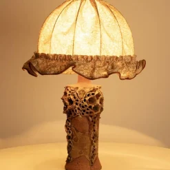 Sale Pamono Brutalist Ceramic Table Lamp attributed to Bodil Marie Nielsen, Denmark, 1960s