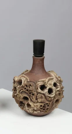 Discount Pamono Brutalist Ceramic Table Lamp by Bodil Marie Nielsen, Denmark, 1960s