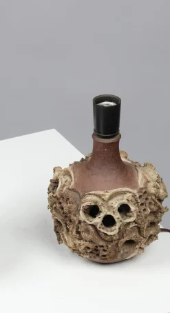 Discount Pamono Brutalist Ceramic Table Lamp by Bodil Marie Nielsen, Denmark, 1960s