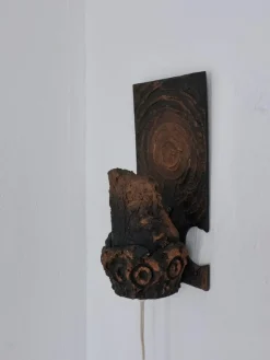 Sale Pamono Brutalist Ceramic Wall Sconce by Jouko Kytömaa, 1970s