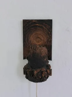 Sale Pamono Brutalist Ceramic Wall Sconce by Jouko Kytömaa, 1970s