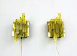 Discount Pamono Brutalist Danish Wall Lamps by Claus Bolby for Cebo Industri, 1970s, Set of 2