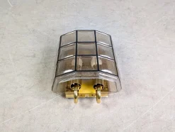 Sale Pamono Brutalist Double Wall Light in Glass from Glashütte Limburg