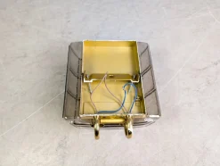 Sale Pamono Brutalist Double Wall Light in Glass from Glashütte Limburg