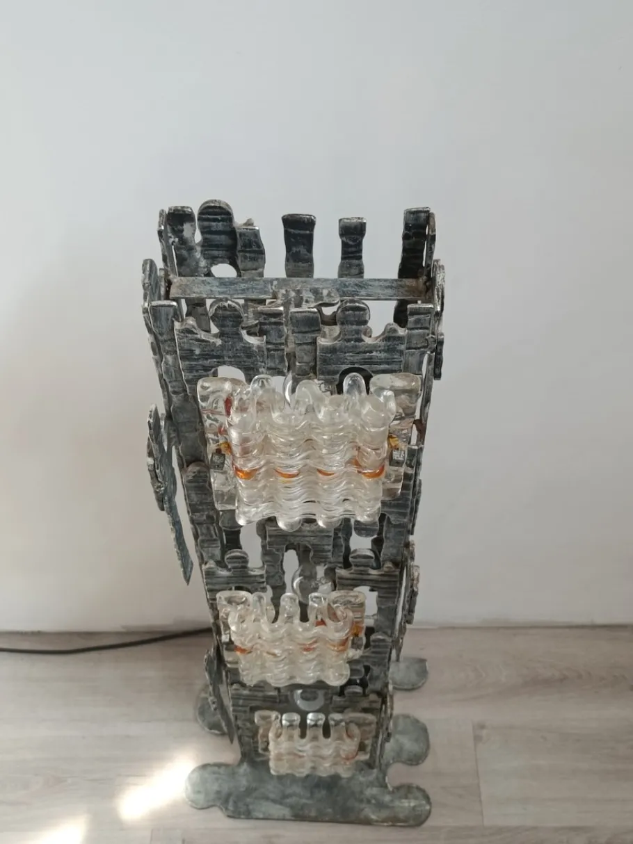 Best Pamono Brutalist Floor Lamp attributed to Albano Poli for Poliarte, 1970s