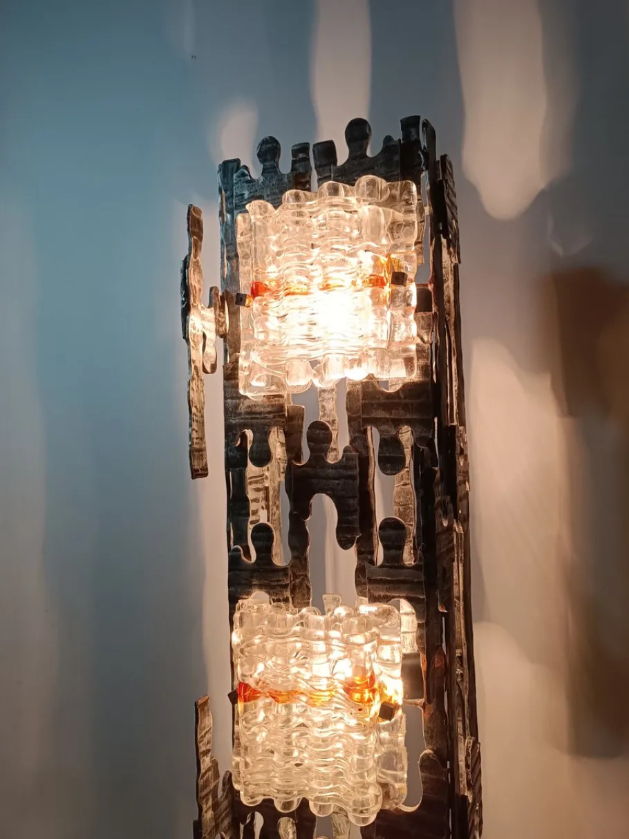 Best Pamono Brutalist Floor Lamp attributed to Albano Poli for Poliarte, 1970s
