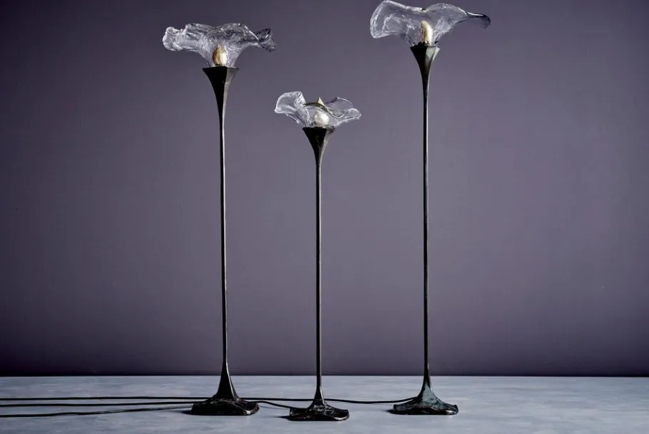 Clearance Pamono Brutalist Floor Lamps attributed to Lothar Klute Germany, 1980s, Set of 3