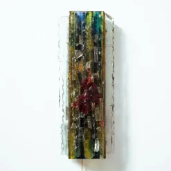 Sale Pamono Brutalist Glass Wall Sconce by Chartres Raak, 1960s