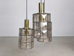 Clearance Pamono Brutalist Hanging Light from Glashütte Limburg