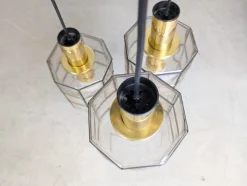 Clearance Pamono Brutalist Hanging Light from Glashütte Limburg