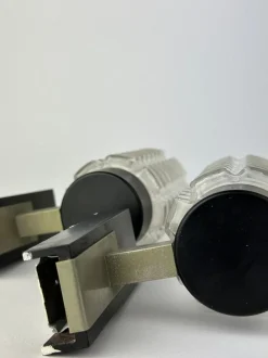 New Pamono Brutalist Ice Glass Wall Lamps, 1970s, Set of 2