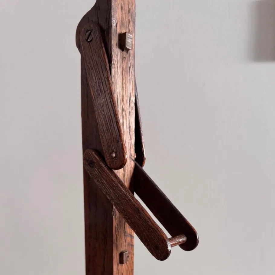 New Pamono Brutalist Lamp with Adjustable Wooden System and Shade, 1950