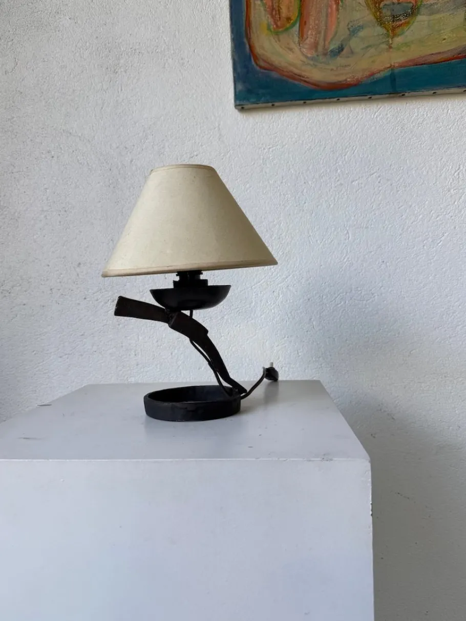 Clearance Pamono Brutalist Metal Lamp, 1950s