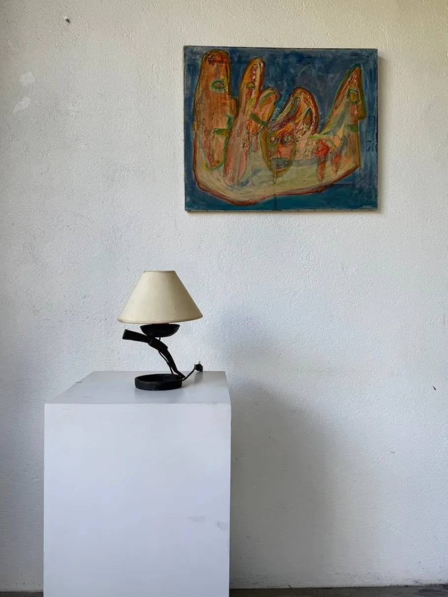 Clearance Pamono Brutalist Metal Lamp, 1950s