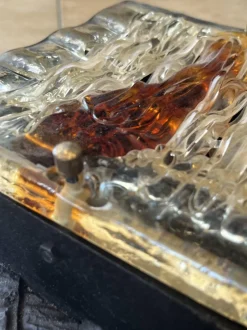 Hot Pamono Brutalist Murano Glass Wall Lamps by Albano Poli for Poli Arte, 1970s, Set of 2