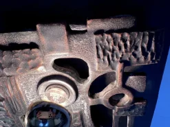 New Pamono Brutalist Relief Ceramic & Slate Stone Wall Lamp from Brakelmann & Becker, Germany, 1960s