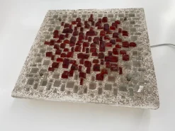 Discount Pamono Brutalist Style Glass Object/Wall Lamp in Exposed Concrete attributed to Christof Krüger for Franz Lehmann Berlin Weißensee Glass Workshops, 1970s