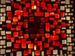 Discount Pamono Brutalist Style Glass Object/Wall Lamp in Exposed Concrete attributed to Christof Krüger for Franz Lehmann Berlin Weißensee Glass Workshops, 1970s