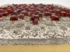 Discount Pamono Brutalist Style Glass Object/Wall Lamp in Exposed Concrete attributed to Christof Krüger for Franz Lehmann Berlin Weißensee Glass Workshops, 1970s