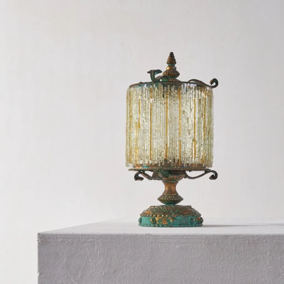 Discount Pamono Brutalist Table Lamp in Murano Glass from Biancardi & Jordan, Verona, 1950s