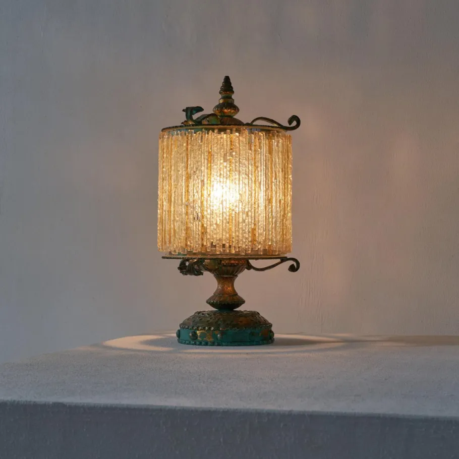 Discount Pamono Brutalist Table Lamp in Murano Glass from Biancardi & Jordan, Verona, 1950s