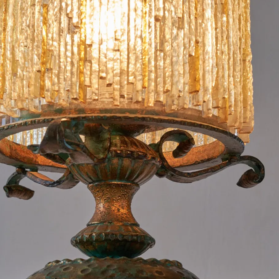 Discount Pamono Brutalist Table Lamp in Murano Glass from Biancardi & Jordan, Verona, 1950s