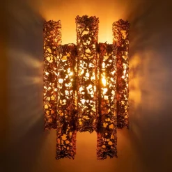 Clearance Pamono Brutalist Wall Lamp with Copper Tubes by Aimo Tukiainen, Finland, 1960s