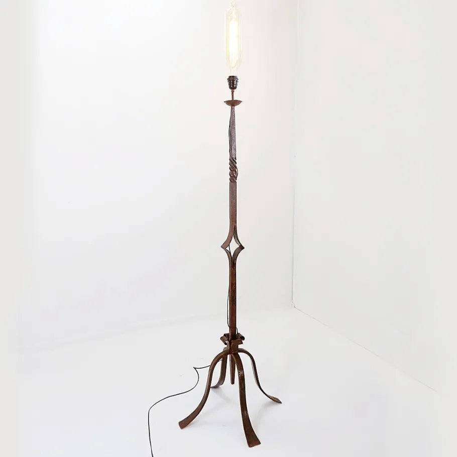 Best Pamono Brutalist Wrought Iron Floor Lamp
