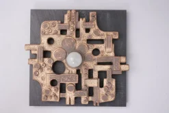 Hot Pamono Brutalistic Pottery Wall Lamp from Brakelmann & Becker, 1970s