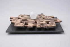 Hot Pamono Brutalistic Pottery Wall Lamp from Brakelmann & Becker, 1970s