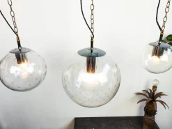 Discount Pamono Bubble Glass Pendant Lights from Raak Amsterdam, Set of 3