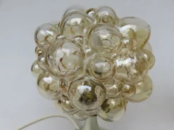 Pamono Bubble Glass Table Lamps by Helena Tynell for Limburg, 1960s, Set of 2