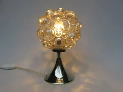 Pamono Bubble Glass Table Lamps by Helena Tynell for Limburg, 1960s, Set of 2