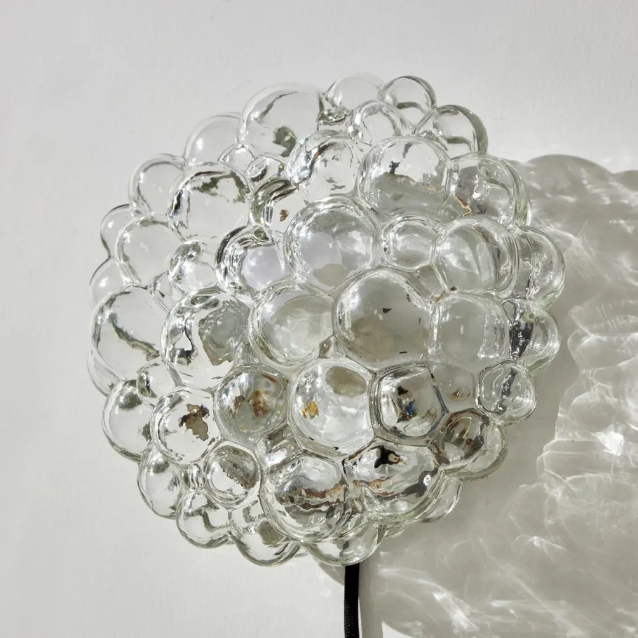 New Pamono Bubble Glass Wall Light by Helena Tynell for Limburg, 1960s