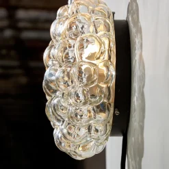 New Pamono Bubble Glass Wall Light by Helena Tynell for Limburg, 1960s