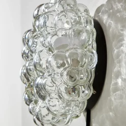 New Pamono Bubble Glass Wall Light by Helena Tynell for Limburg, 1960s