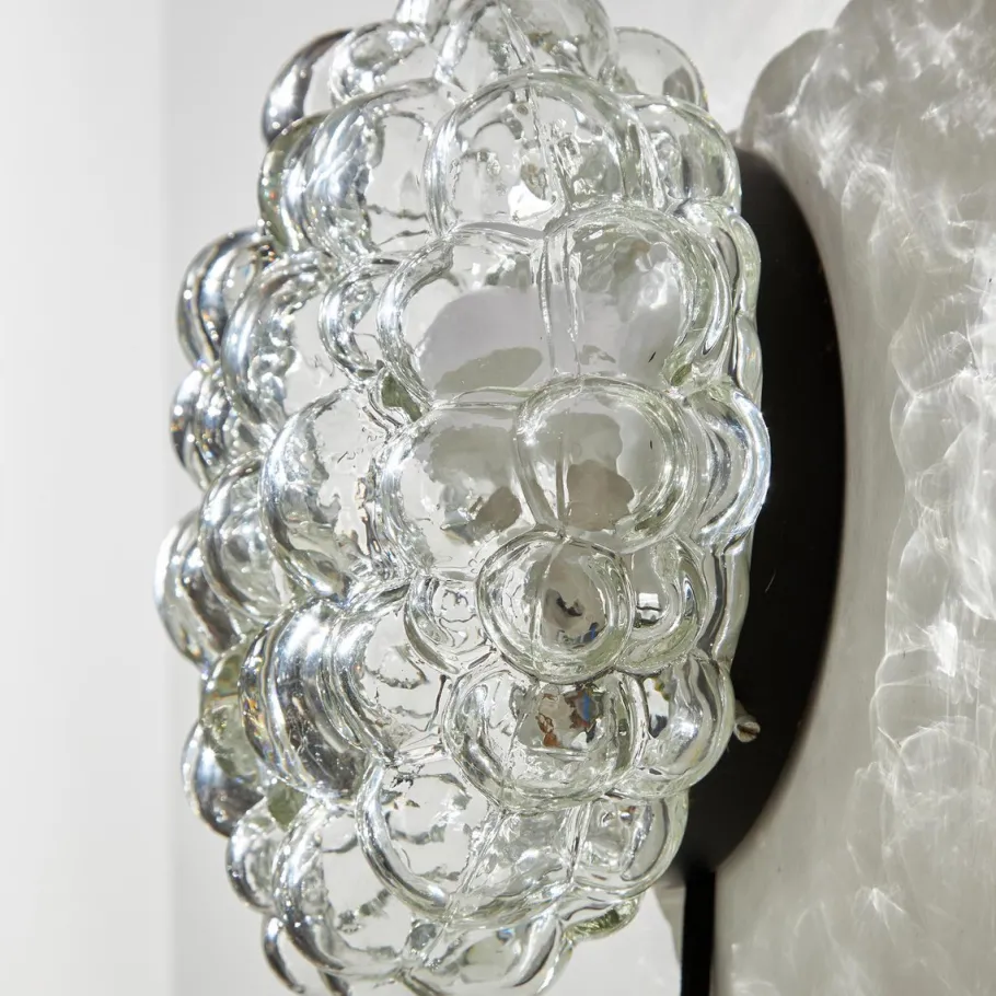 New Pamono Bubble Glass Wall Light by Helena Tynell for Limburg, 1960s