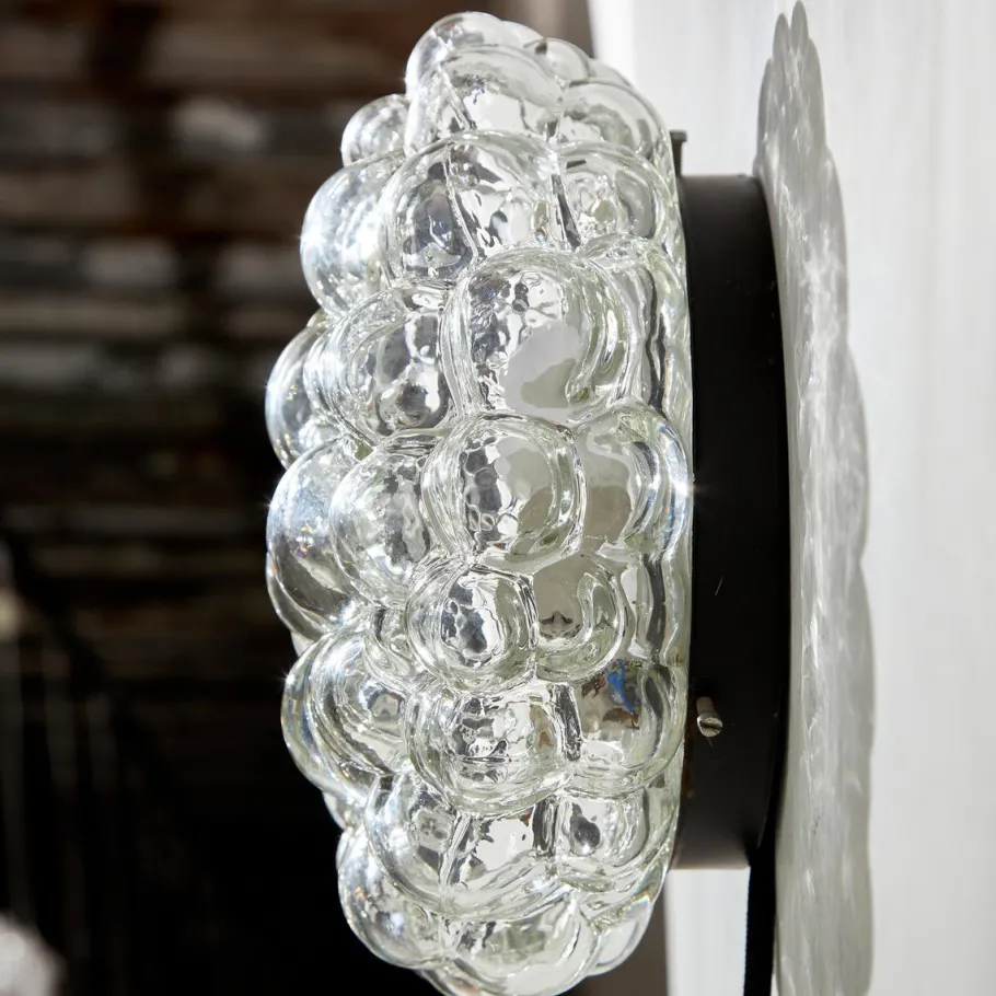 New Pamono Bubble Glass Wall Light by Helena Tynell for Limburg, 1960s