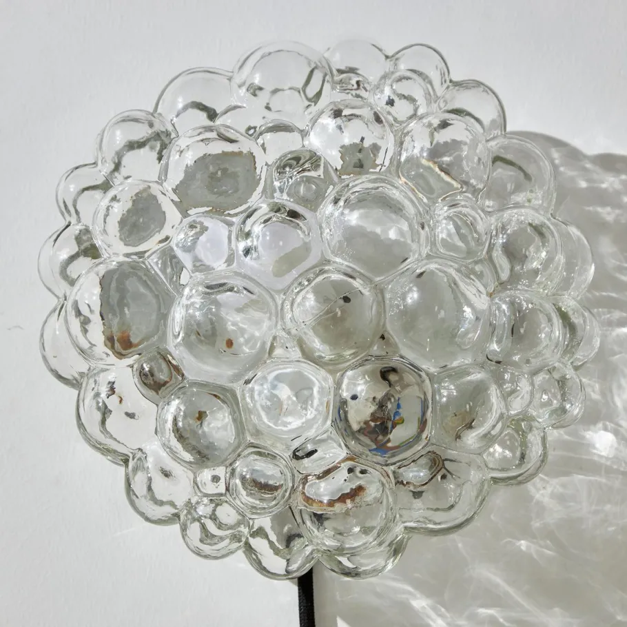 New Pamono Bubble Glass Wall Light by Helena Tynell for Limburg, 1960s